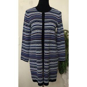 New Kasper Multicolor Striped‎ Knit Long Cardigan Sweater Size S, $119